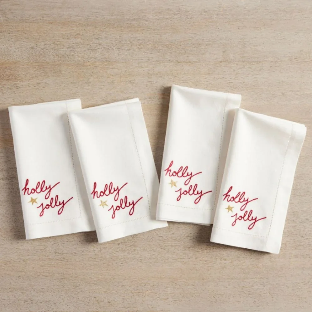 Pottery Barn Holly Jolly Napkins